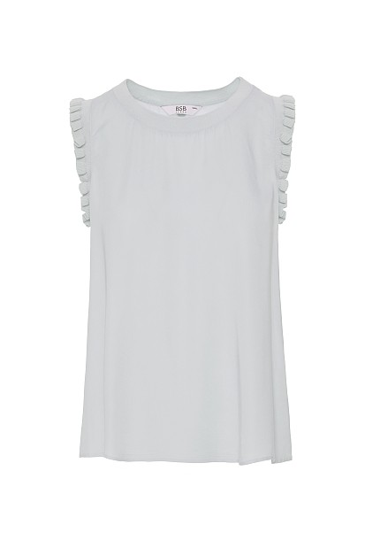 Blusa sin mangas volantes