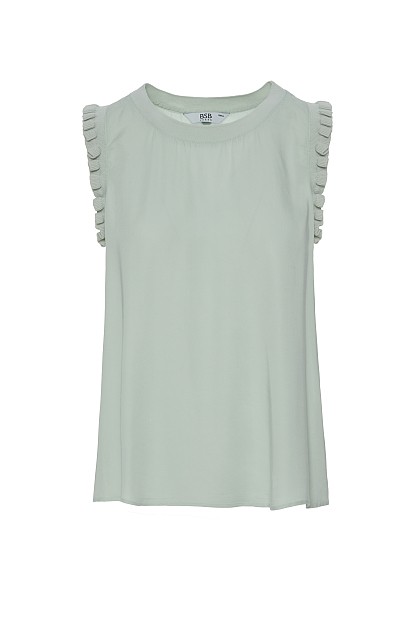 Blusa sin mangas volantes