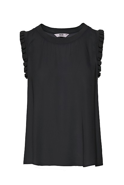 Blusa sin mangas volantes