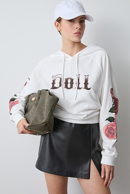 Hoodie in floral print