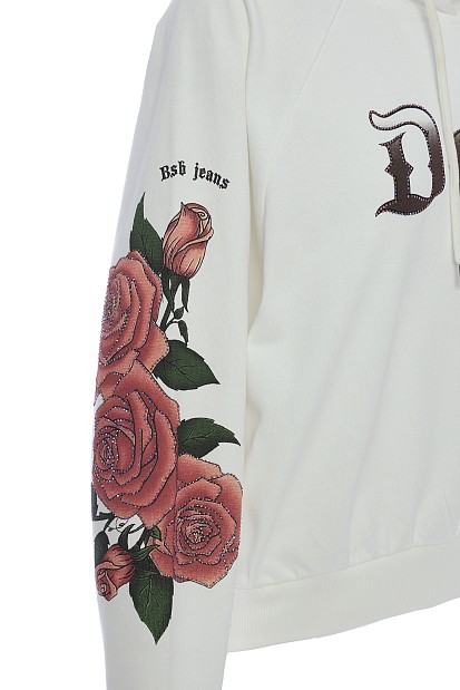 Hoodie in floral print