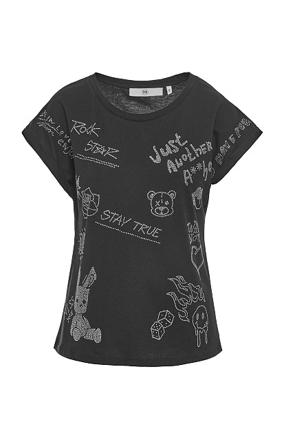T-shirt με σχέδια από στρας