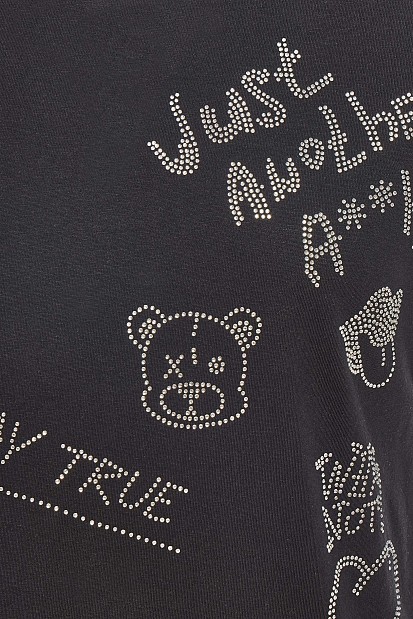 T-shirt με σχέδια από στρας