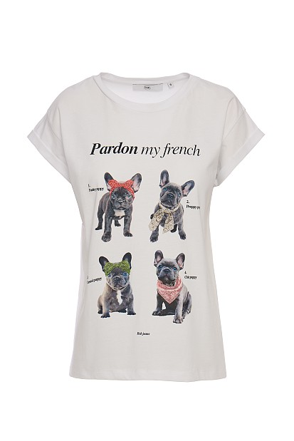 T-shirt με τύπωμα και στρας