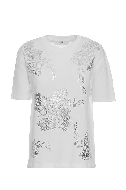 T-shirt with lurex print