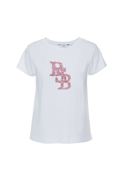 Camiseta con logotipo en relieve