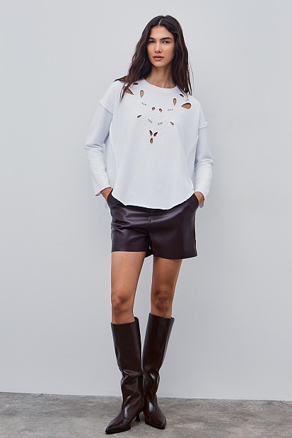Sweatshirt with embroidered detail