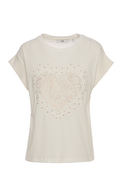 Embroidered blouse with short sleeves