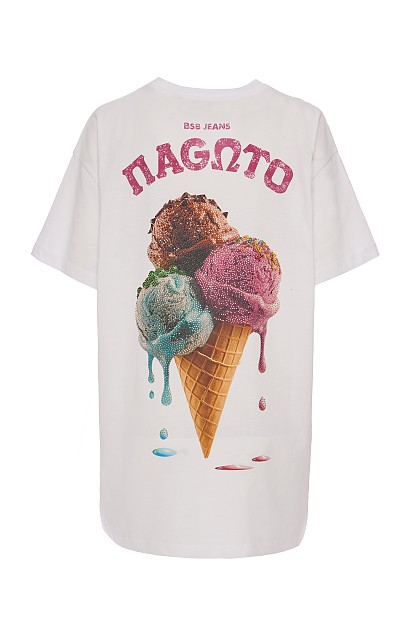 Camiseta oversize estampada