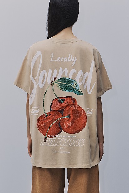 Tricou oversized cu print
