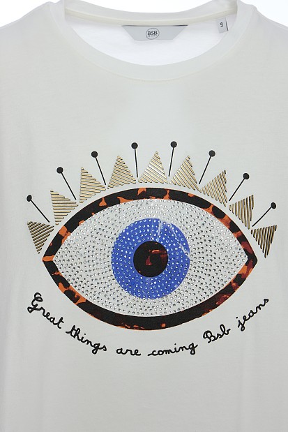 T-shirt with eye print