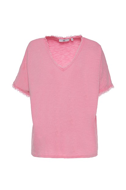 Βασικό oversized V-neck τοπ