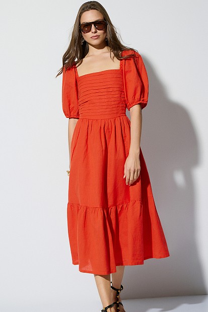 Midi balloon dress