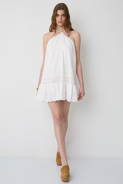 Rochie scurtă cu broderie