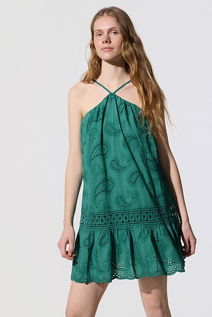 Mini broderie dress