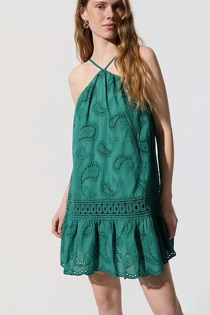 Mini broderie dress