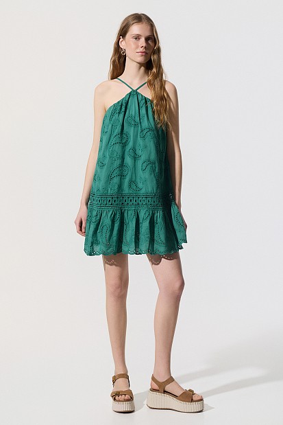 Mini broderie dress