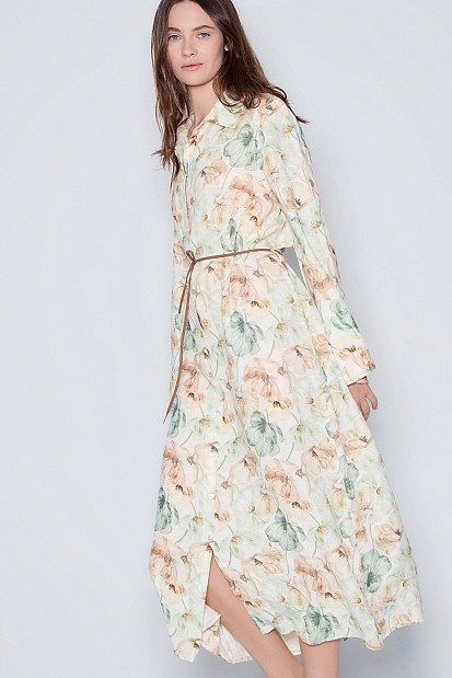 Maxi floral chemise dress