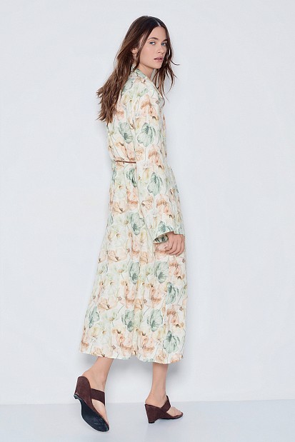 Maxi floral chemise dress