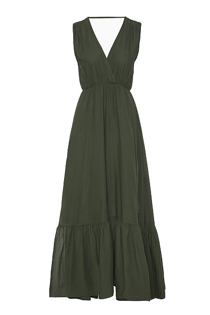 Maxi dress with ruffles