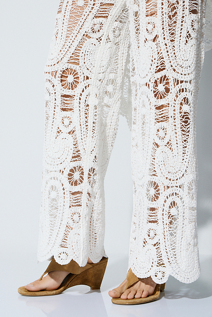 Pantalones de punto con aberturas