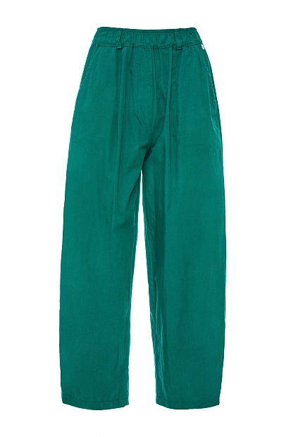 Pantalones de popelín de cintura alta