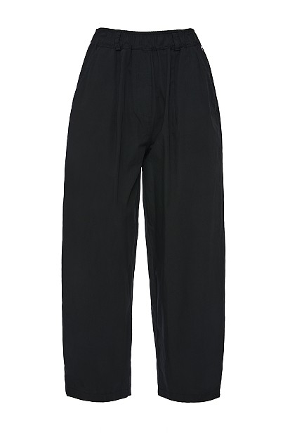 Pantalones de popelín de cintura alta