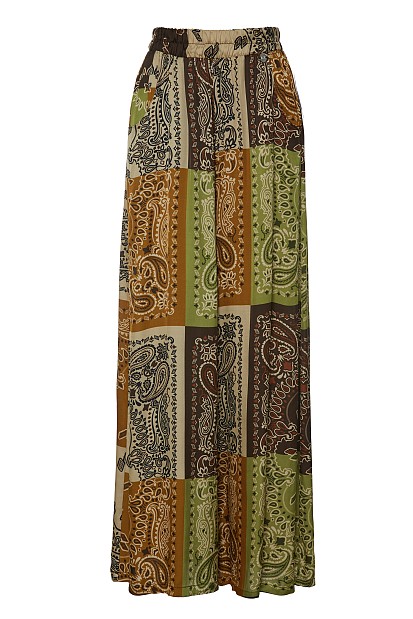 Printed satin pants