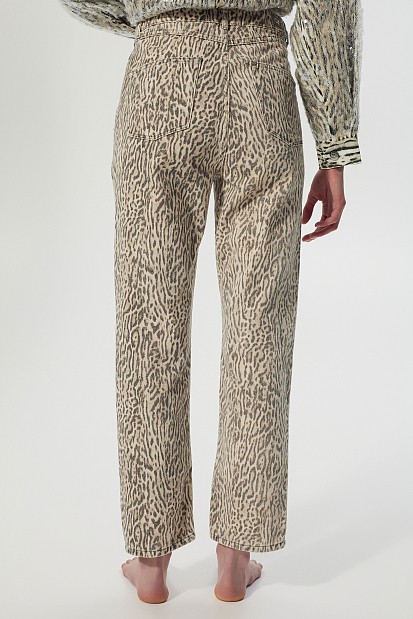 Mandy straight leg animal print jeans