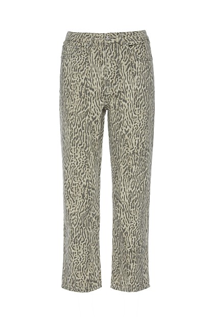Mandy straight leg animal print jeans