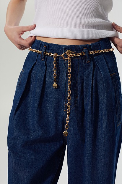 Eliza straight leg jeans with  belt