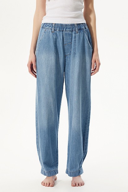 Joy barrel jeans with glitter