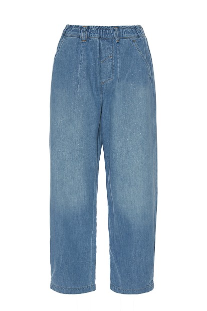 Joy barrel jeans with glitter