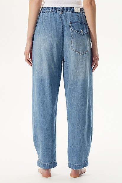 Joy barrel jeans with glitter