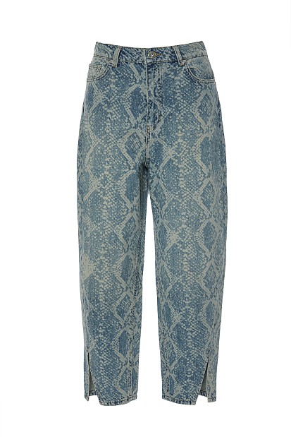 Tania balloon jeans with snake print