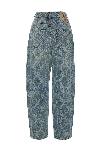 Tania balloon jeans with snake print