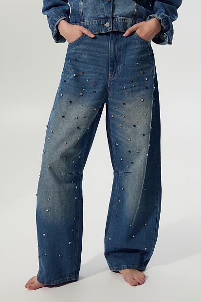 Jeans - Dione globo strass