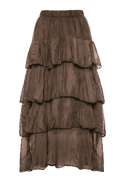 Midi skirt with ruffles