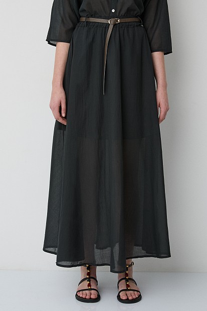 High-waisted maxi skirt