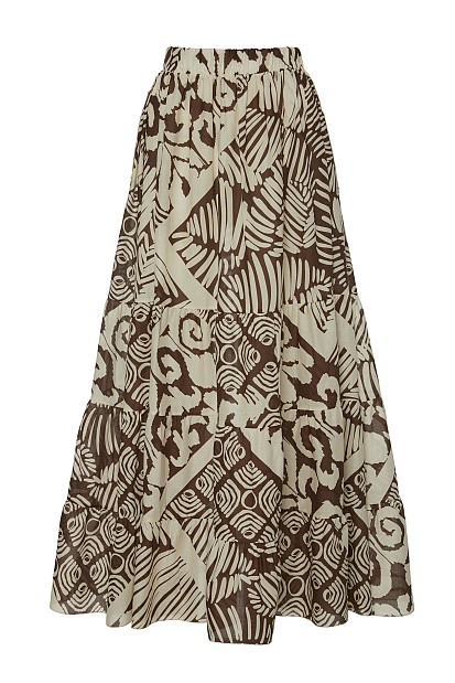 Falda midi estampada