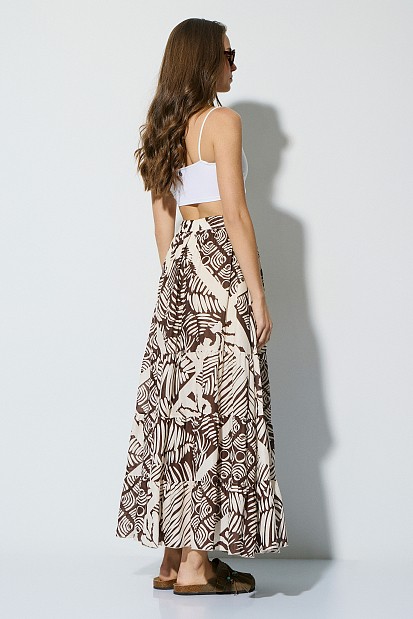 Falda midi estampada