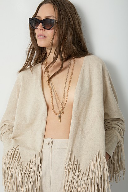 Fringed cardigan