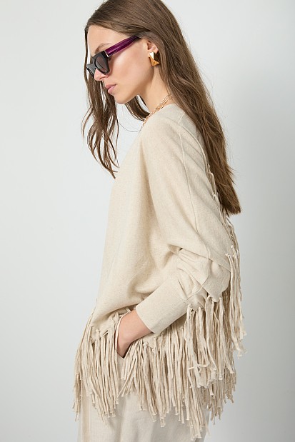 Fringed cardigan