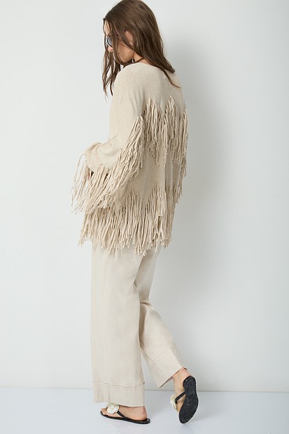 Fringed cardigan