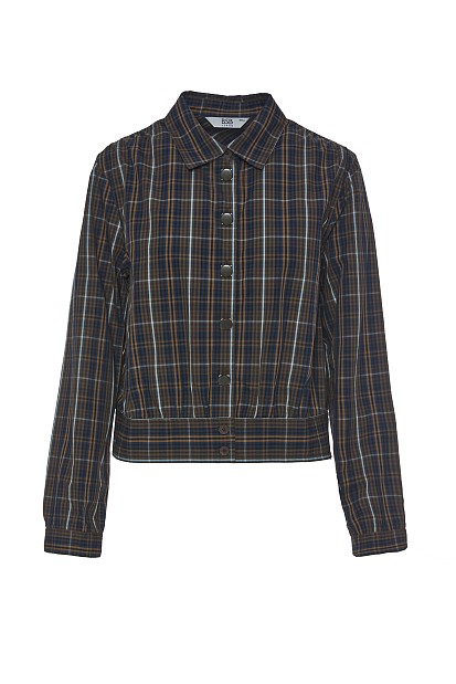 Cropped plaid shirt