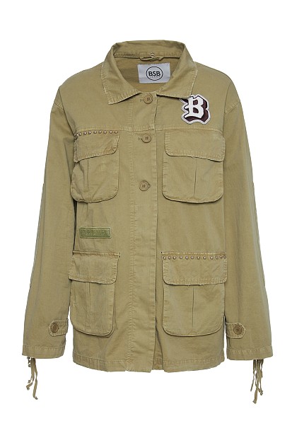 Jacket with print and studs