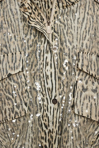 Chaqueta estampado animal lentejuelas