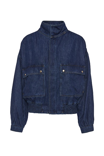 Denim bomber jacket