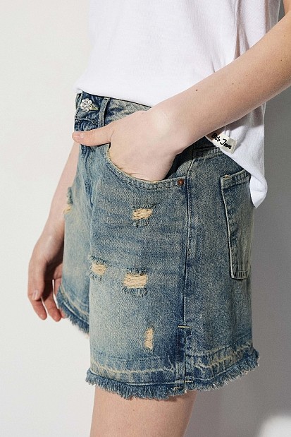 Adele denim σορτς