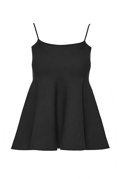 Knitted top with straps